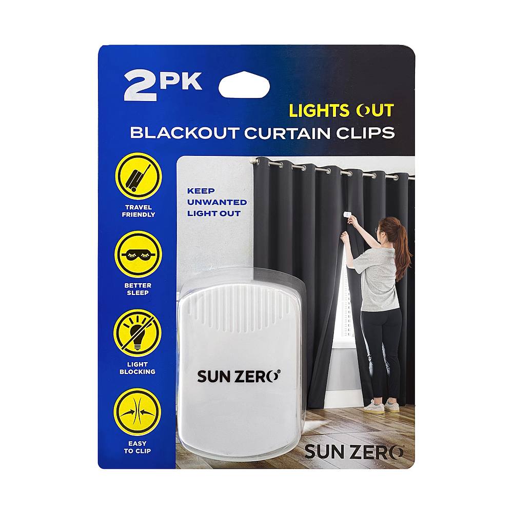 

Затемняющие зажимы для штор Sun Zero Lights Out, набор из 2 предметов, белый