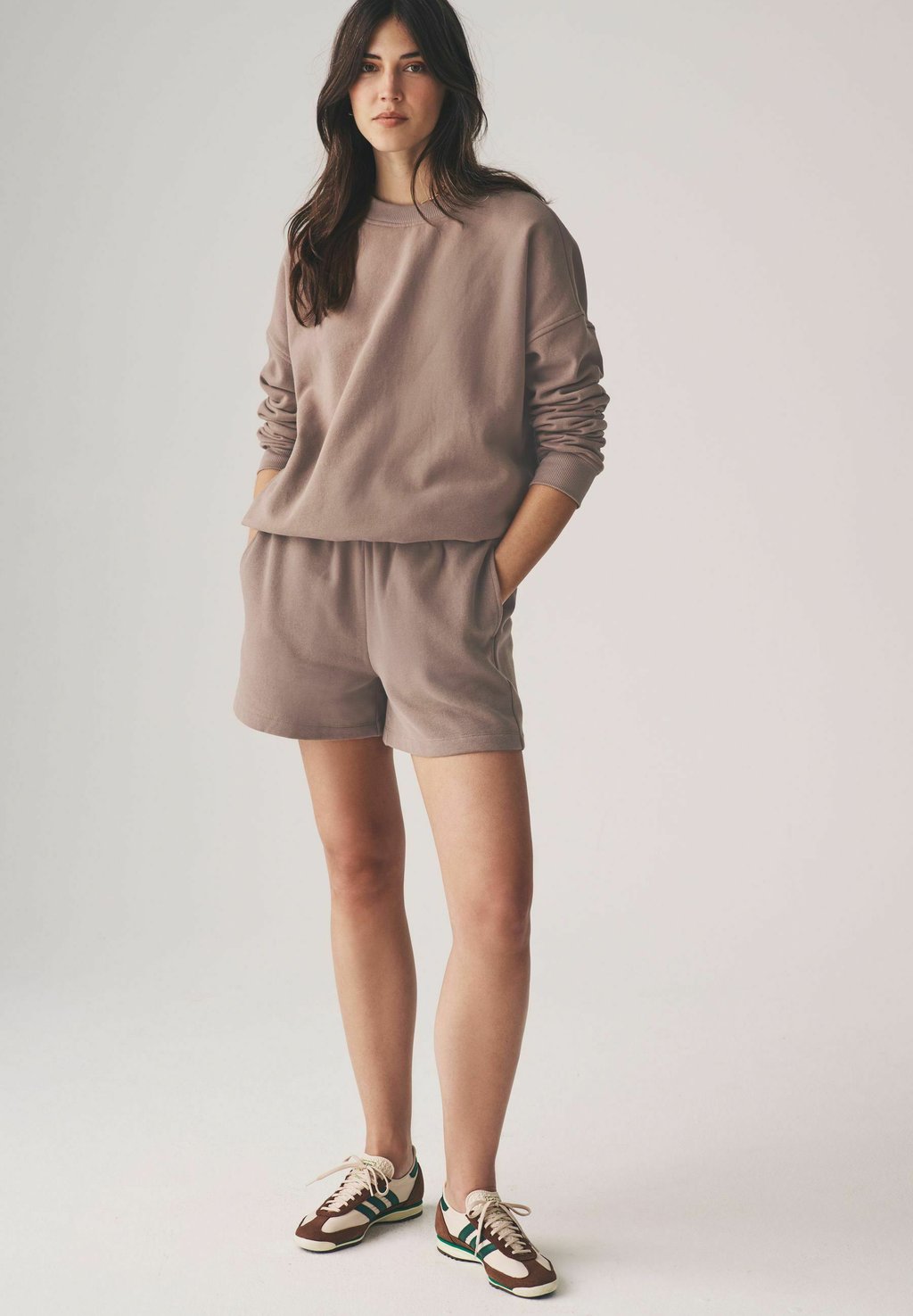 

Толстовка 2 PACK DROPPED SHOULDER CREW NECK THE SET, коричневый