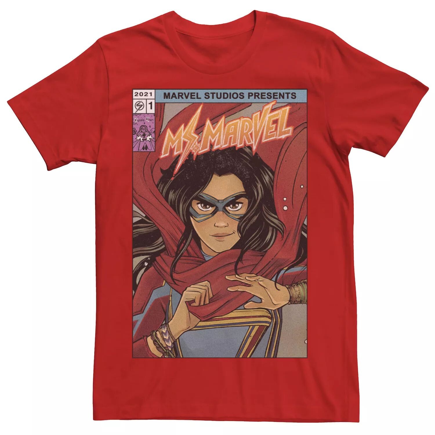 

Мужская футболка с обложкой комиксов Marvel Ms. Marvel Licensed Character