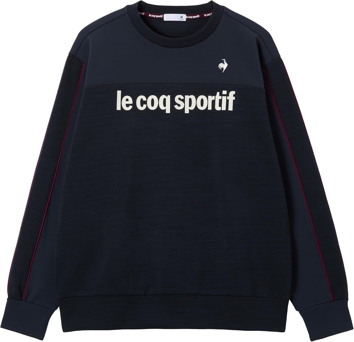 

Толстовка Le Coq Sportif, толстовка с капюшоном из полутонной вязки, без капюшона (круглый вырез), влагоотводящая, эластичная, размер L (мужской)