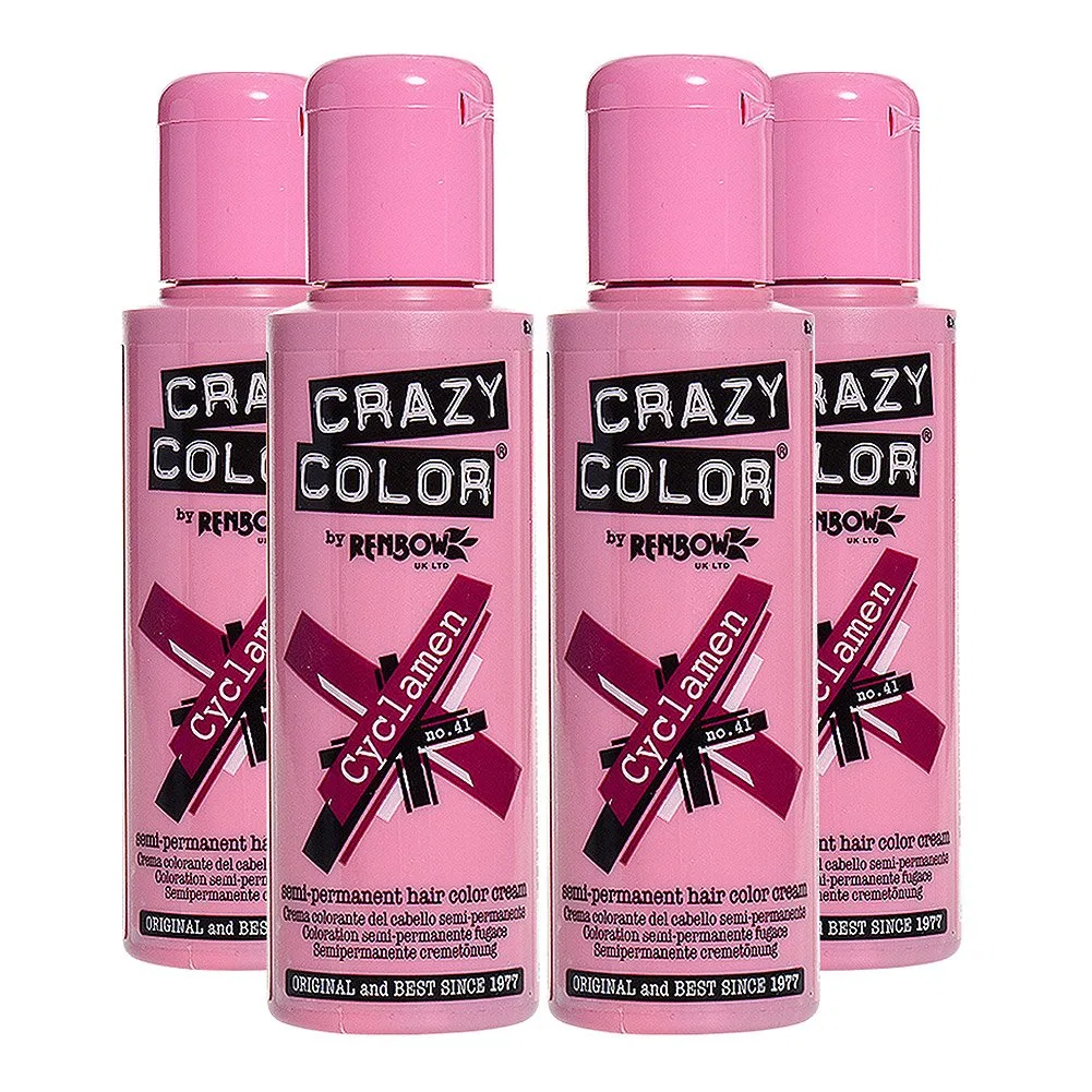 Набор полуперманентной краски для волос Crazy Color Cyclamen No.41, 4 x 100 мл Crazy Color — фото 2