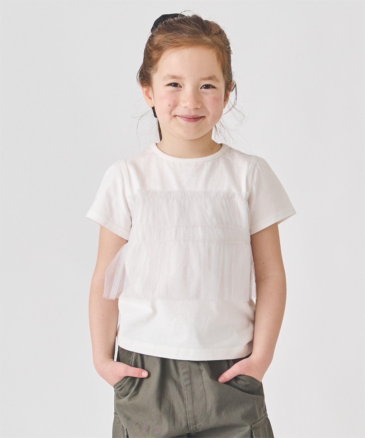 Шифоновая футболка Ever Closet, off white
