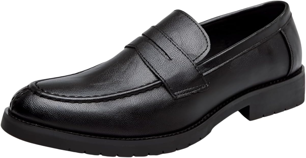 

Мужские лоферы Santimon с мыском-мокасином, комфортные деловые туфли без шнурков, черный