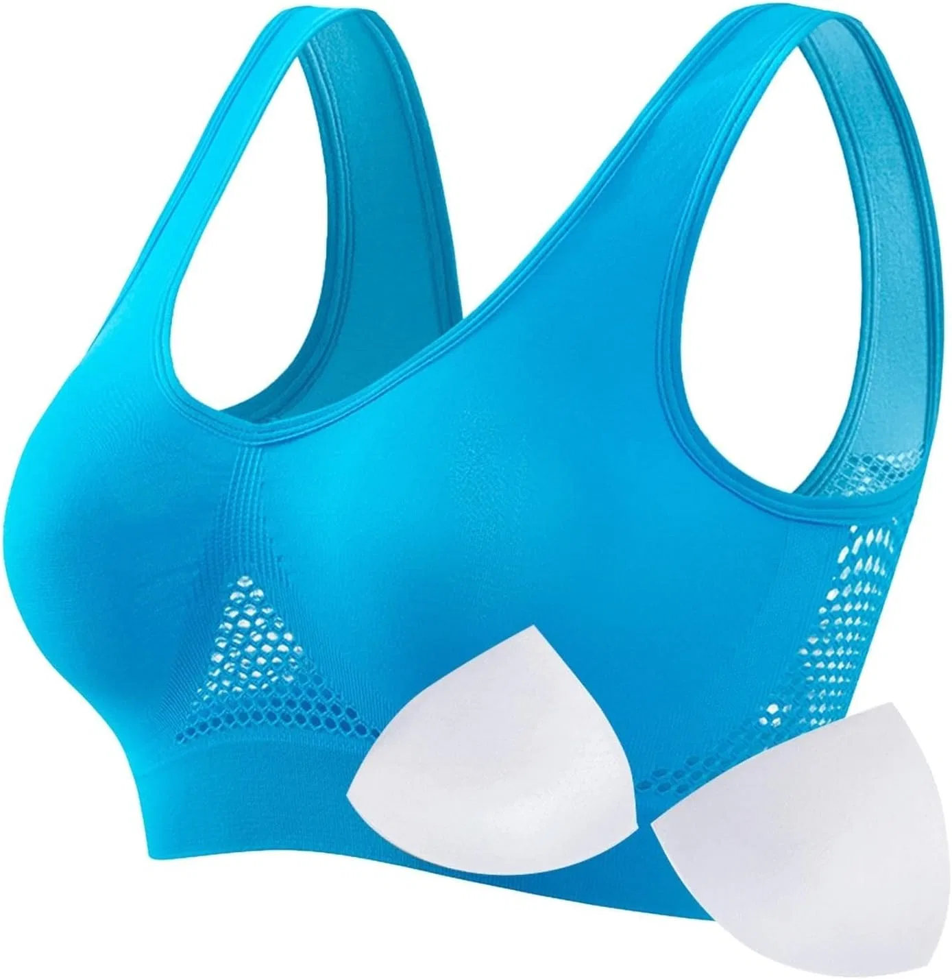 Спортивный бюстгальтер Breathable Cool Liftup Air Bra, женский, Y3-sky Blue (с чашечками)