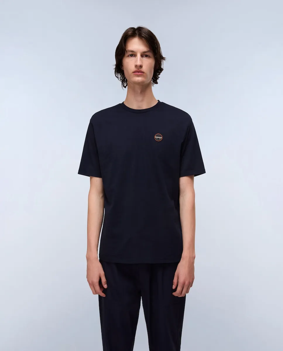 

Мужская футболка темно-синего цвета с короткими рукавами Napapijri