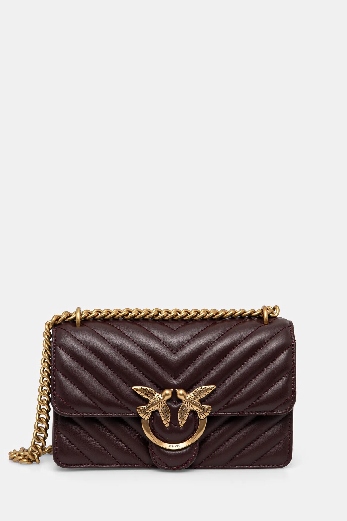 

Сумочка из кожи Pinko, коричневый