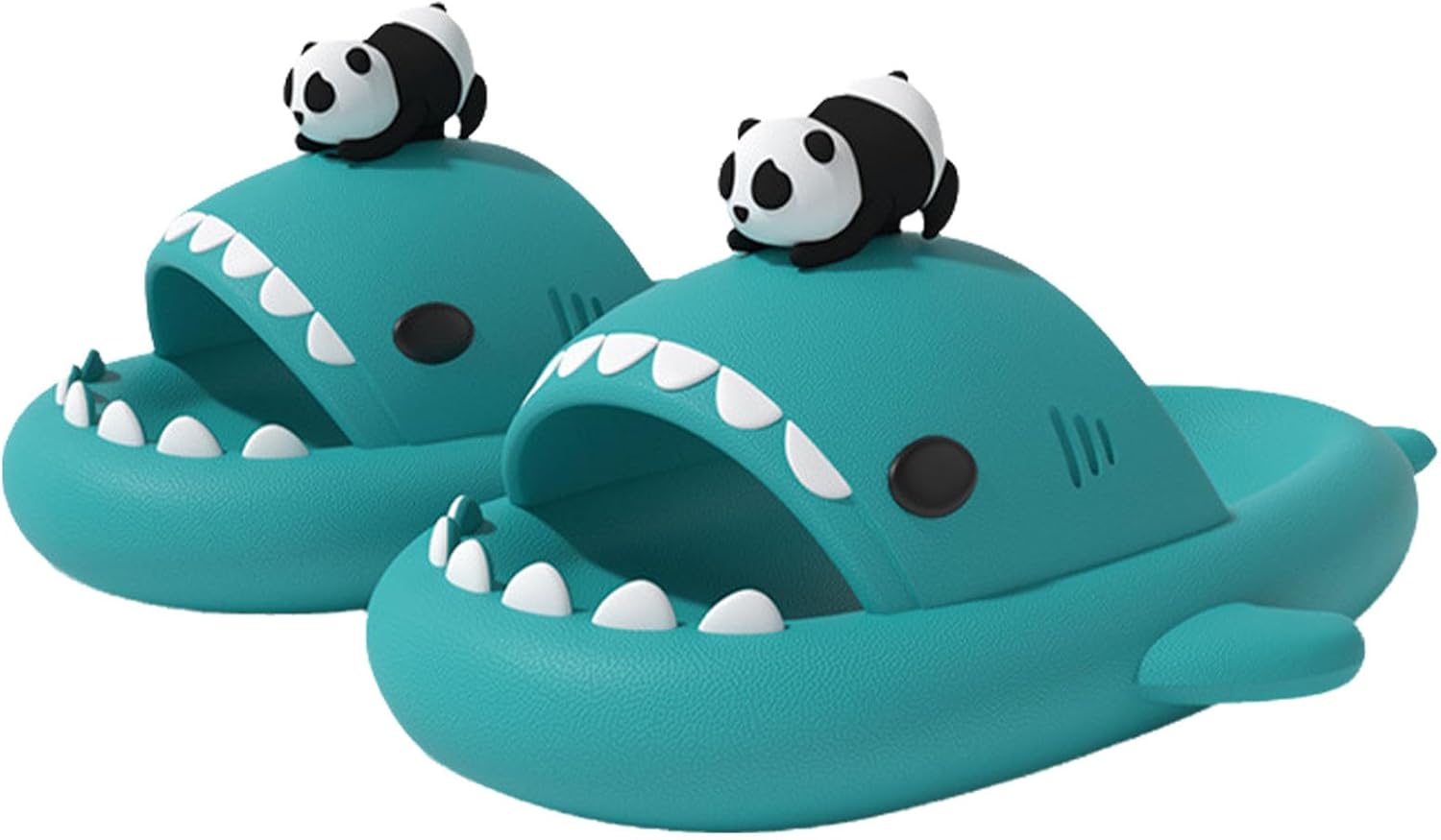 

Шлепанцы с акулами с 3D плавниками, унисекс, 3D мультяшные EVA шлепанцы с открытым носком для душа и бассейна Generic, зеленый/мятный