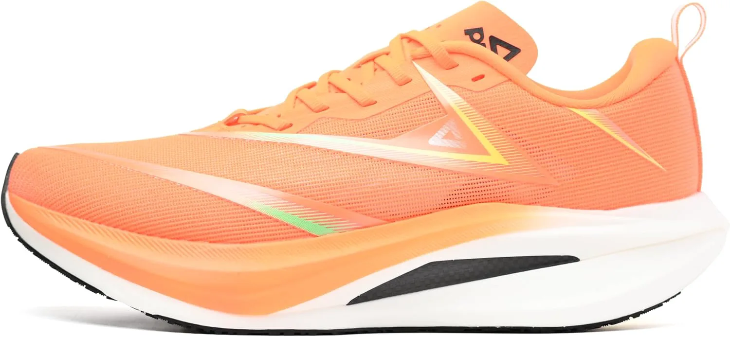 Кроссовки для бега Peak Men's K21 (21 километров) [Peak] K21 EXT53301 Бело-зеленые с амортизацией, мужская мода, оранжевый