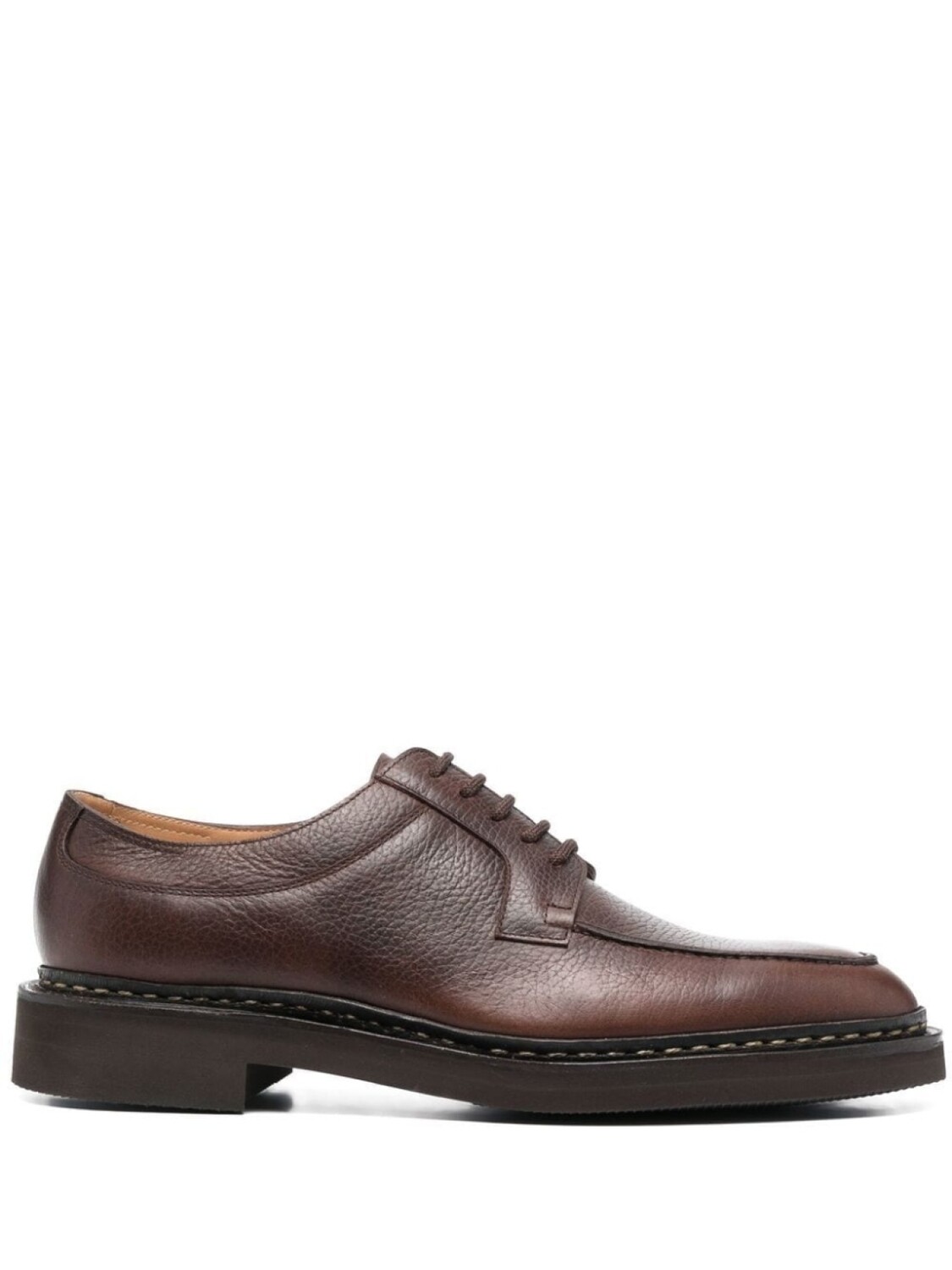 

John Lobb туфли дерби из зернистой кожи, коричневый