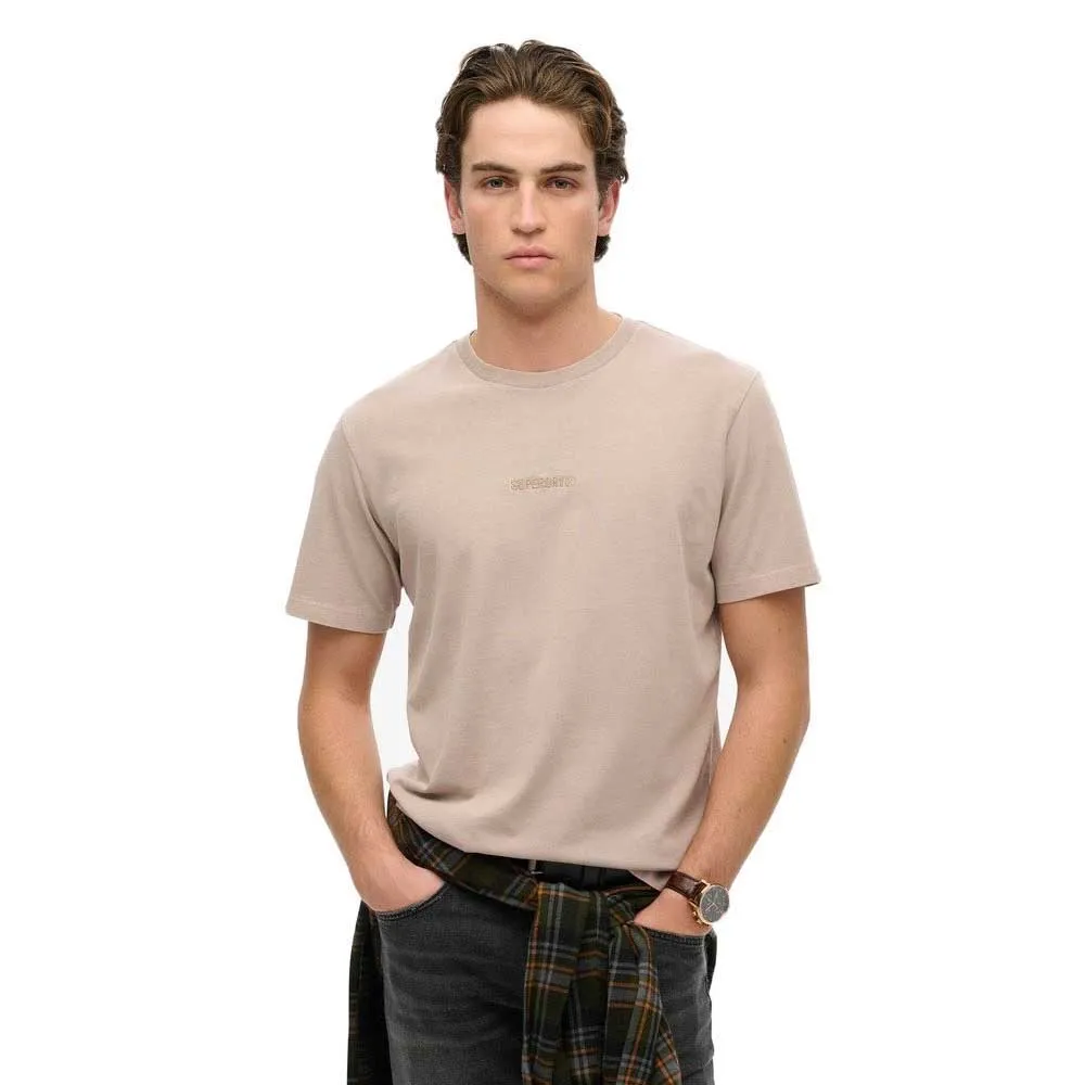 

Футболка с коротким рукавом Superdry Micro Logo, бежевый