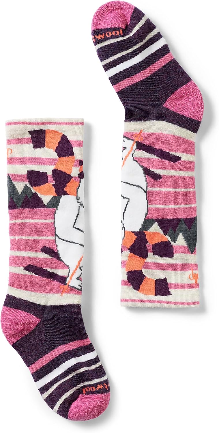 Детские зимние спортивные носки Smartwool с амортизацией и рисунком йети, Moonbeam