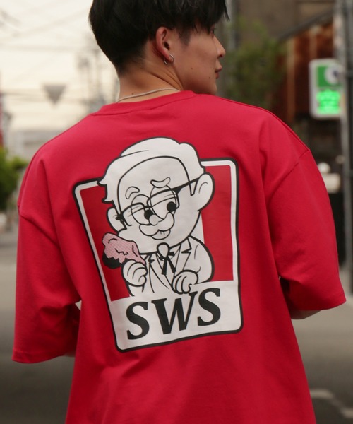 

Футболка с короткими рукавами и графическим принтом Sideway Stance, красная