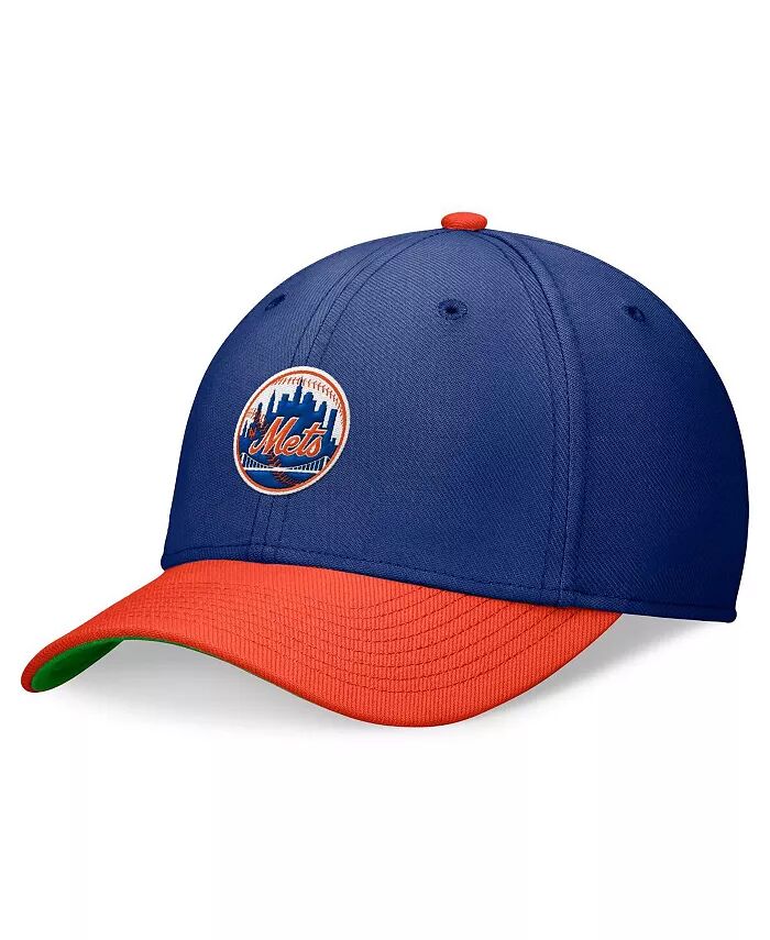 

Мужская кепка New York Mets Cooperstown Collection Rewind Swooshflex Performance Royal/оранжевого цвета Nike, синий