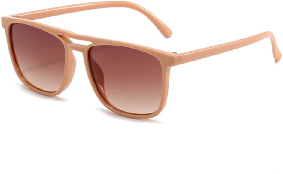 

LVTFCO Классические ретро солнцезащитные очки с двойной перемычкой для женщин, модные очки, трендовые солнцезащитные очки с леопардовым принтом для мужчин, очки UV400, Milk Tea