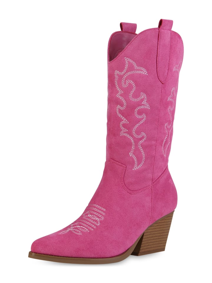 

Сапоги VAN HILL Cowboy Evelyn, цвет fuchsia velours