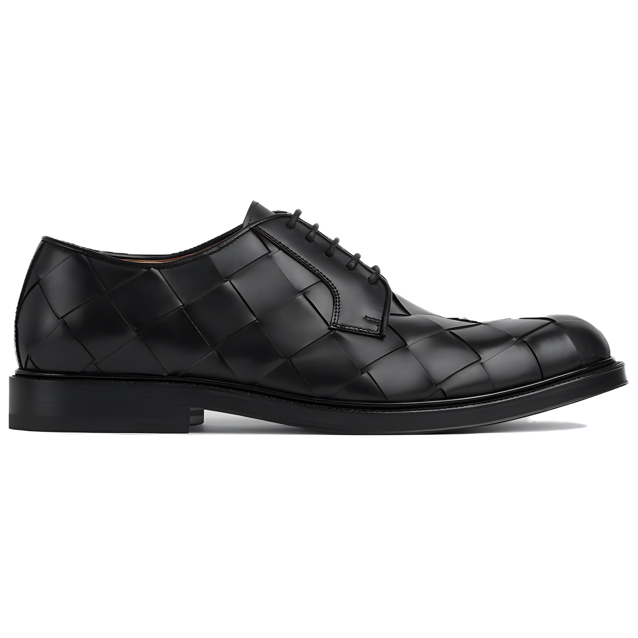 Ботинки оксфорды мужские черные Bottega Veneta — фото 2