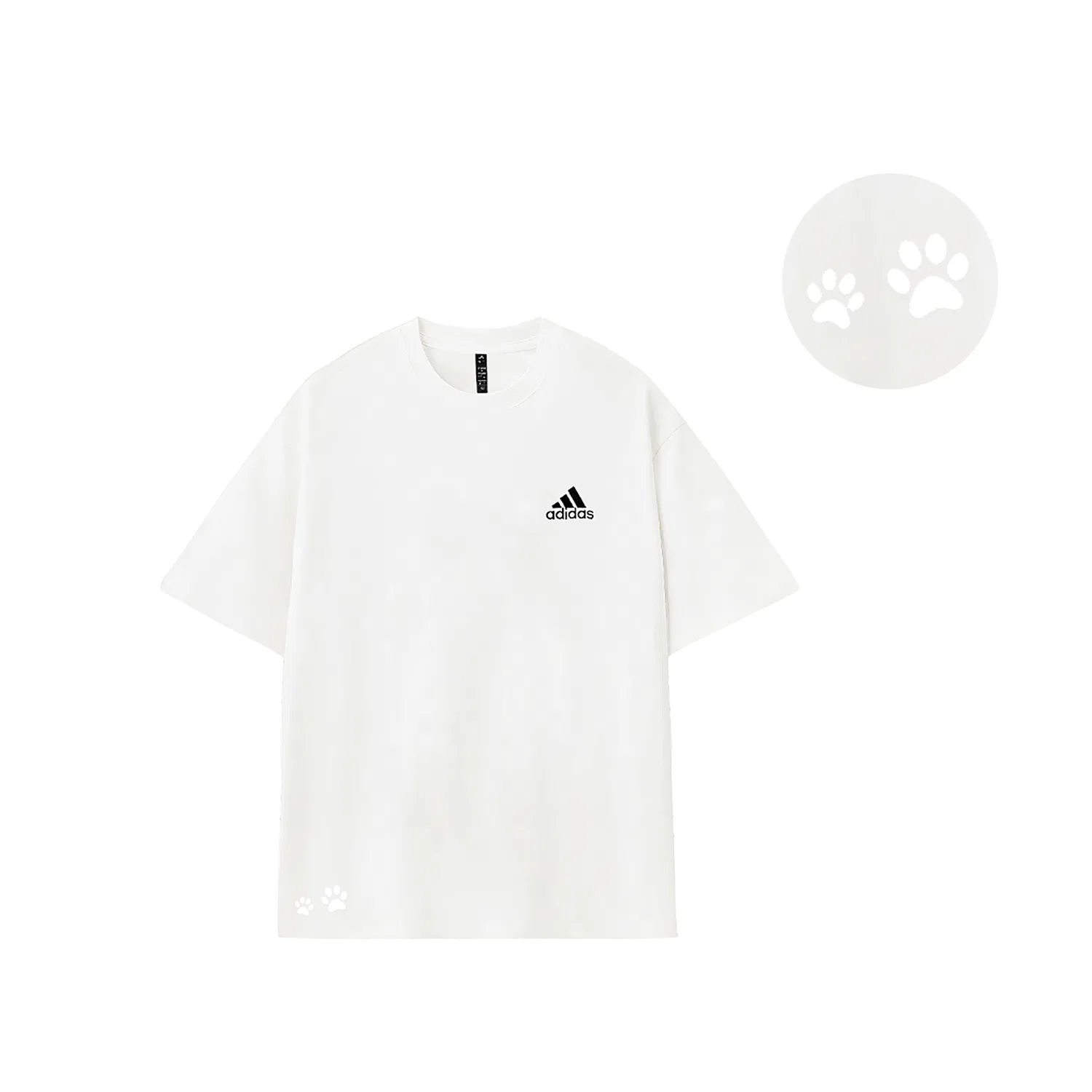 Футболка с принтом Adidas Must Haves белый кошачья лапа — фото 4