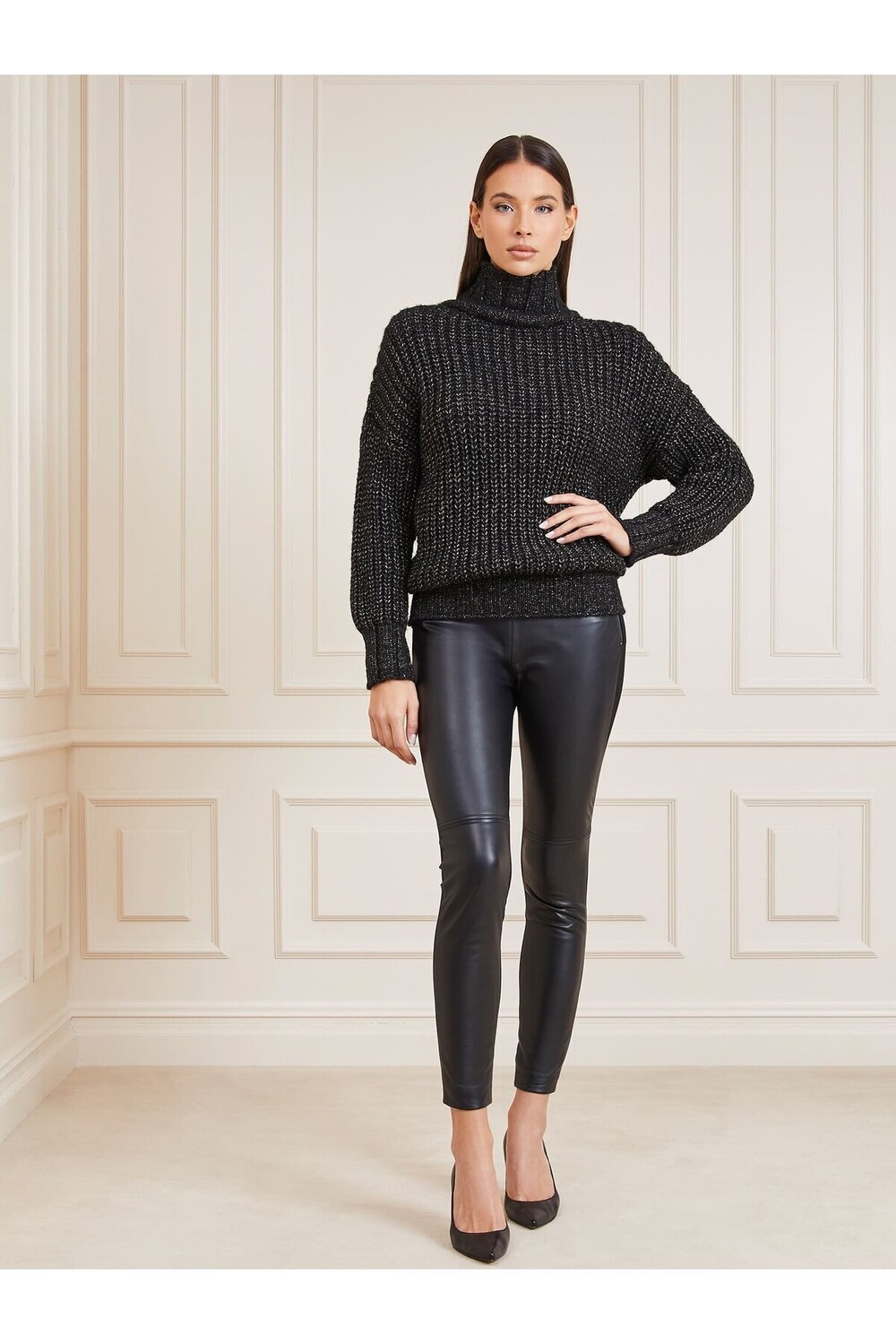 

Высокие женские колготки Guess, черный