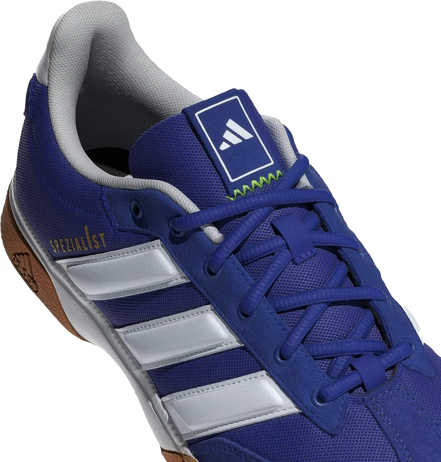 Мужские кроссовки Adidas Specialist для игры в помещении, Lucid Blue Ftwr White Lucid Lemon — фото 4