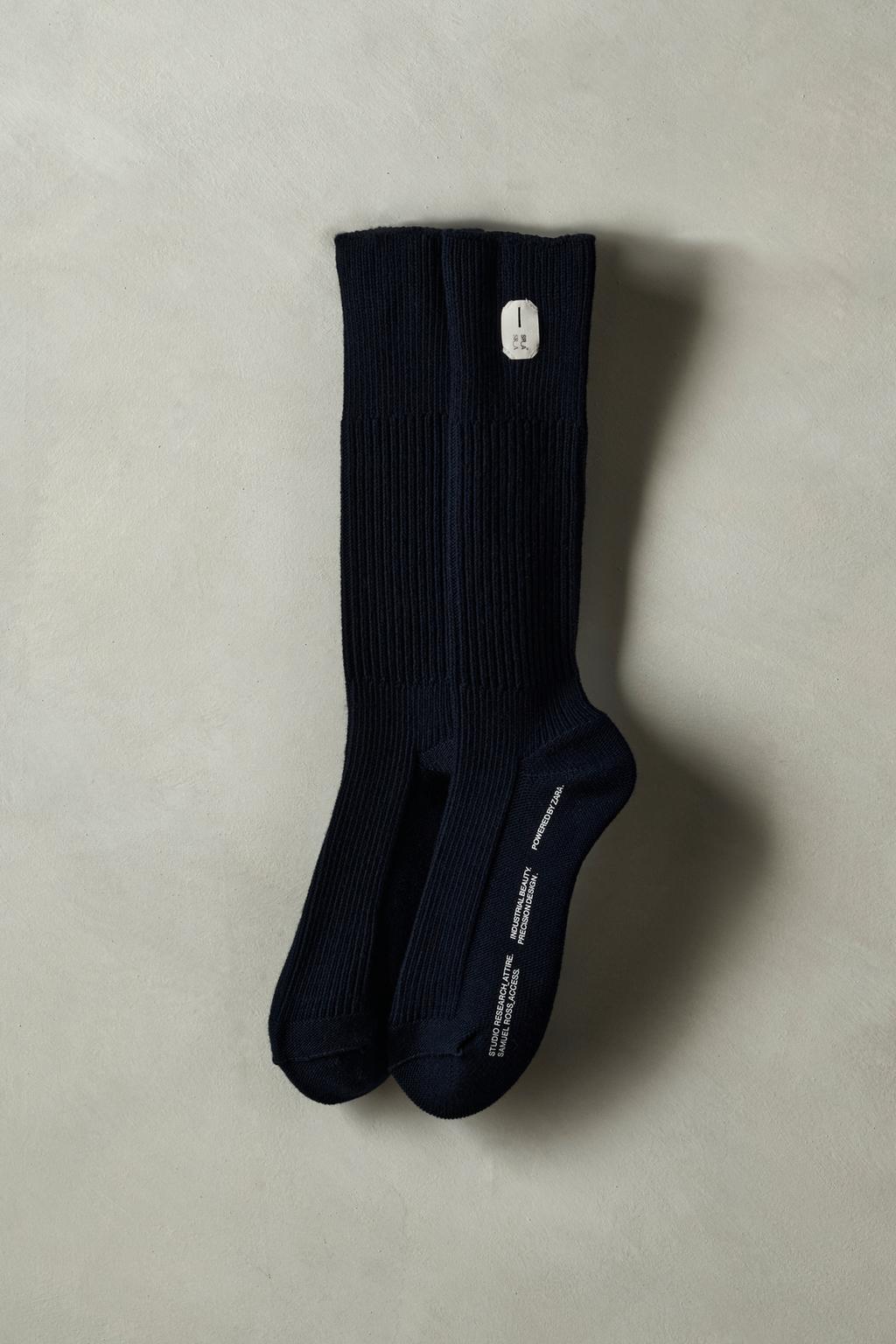 

Носки в рубчик x sr_a ZARA, цвет Dark navy