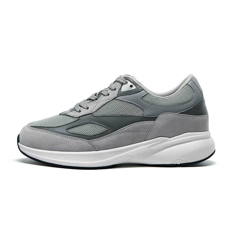 

Низкие повседневные туфли мужские серые He Jinchang, Gray[Invisible Hidden Wedge 8Cm]