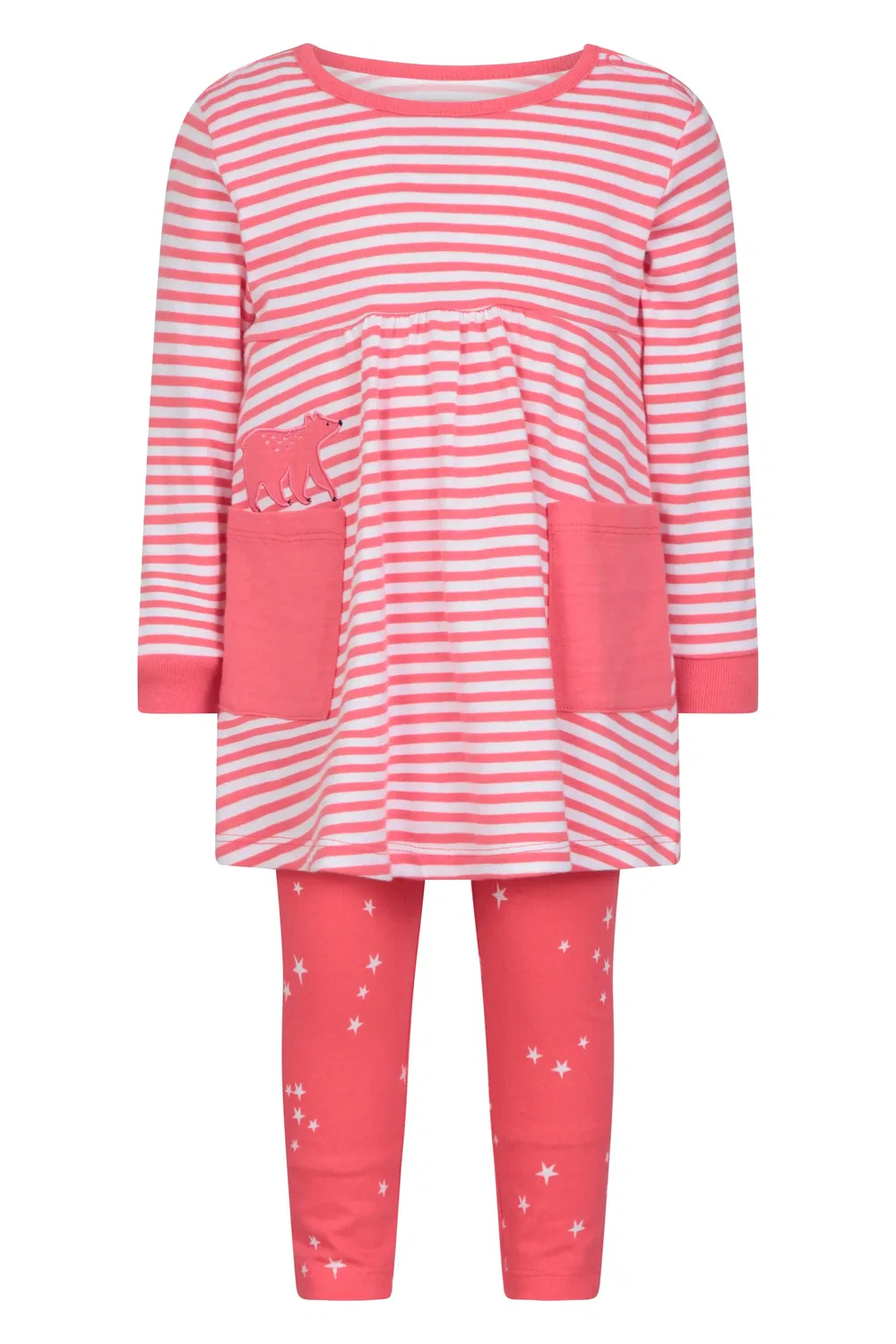Детский комплект из платья и леггинсов Cotton Jersey Mountain Warehouse, розовый