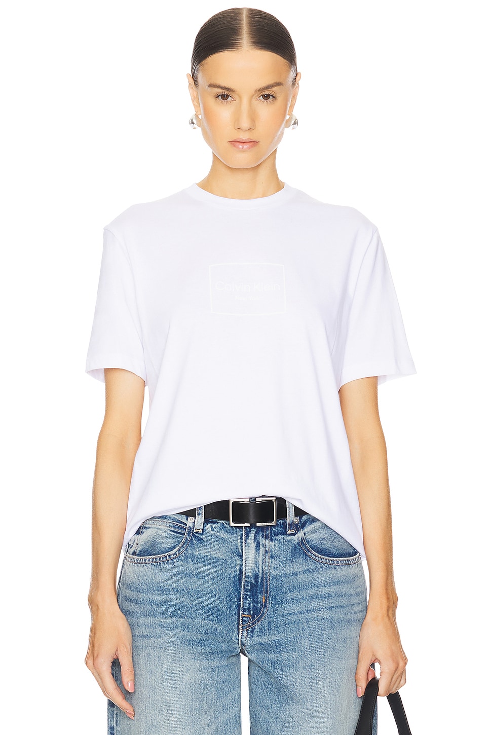 

Футболка с логотипом в виде коробки Calvin Klein, белый