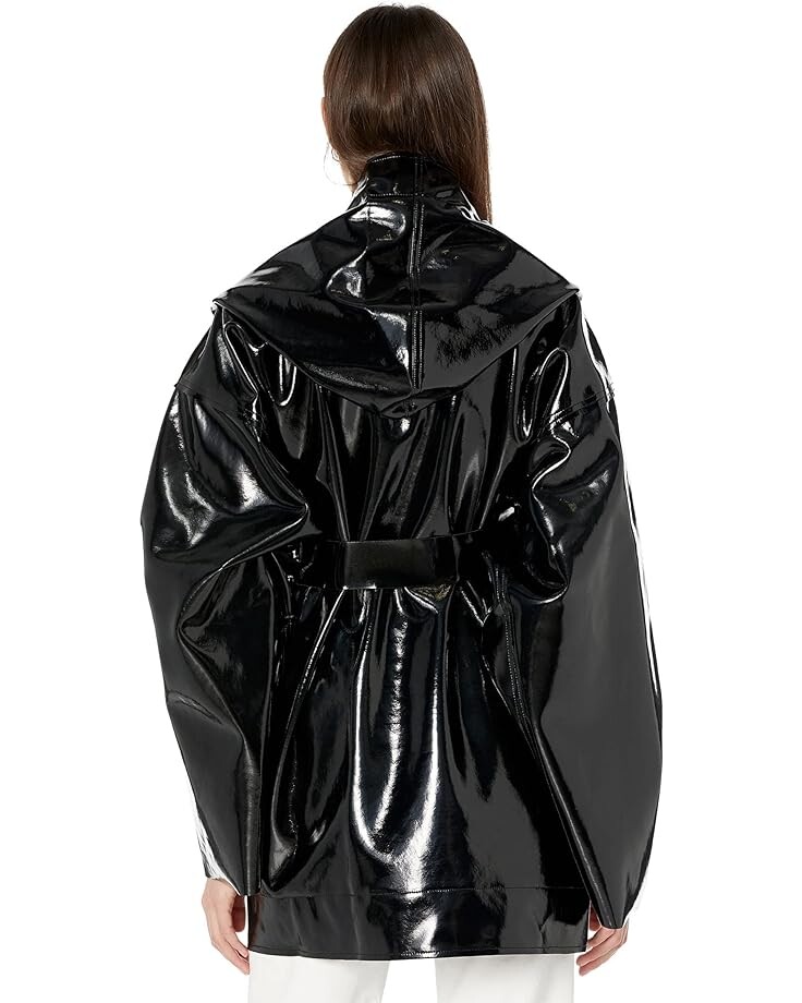 

Пальто Norma Kamali Oversized Hooded Car Coat, черный