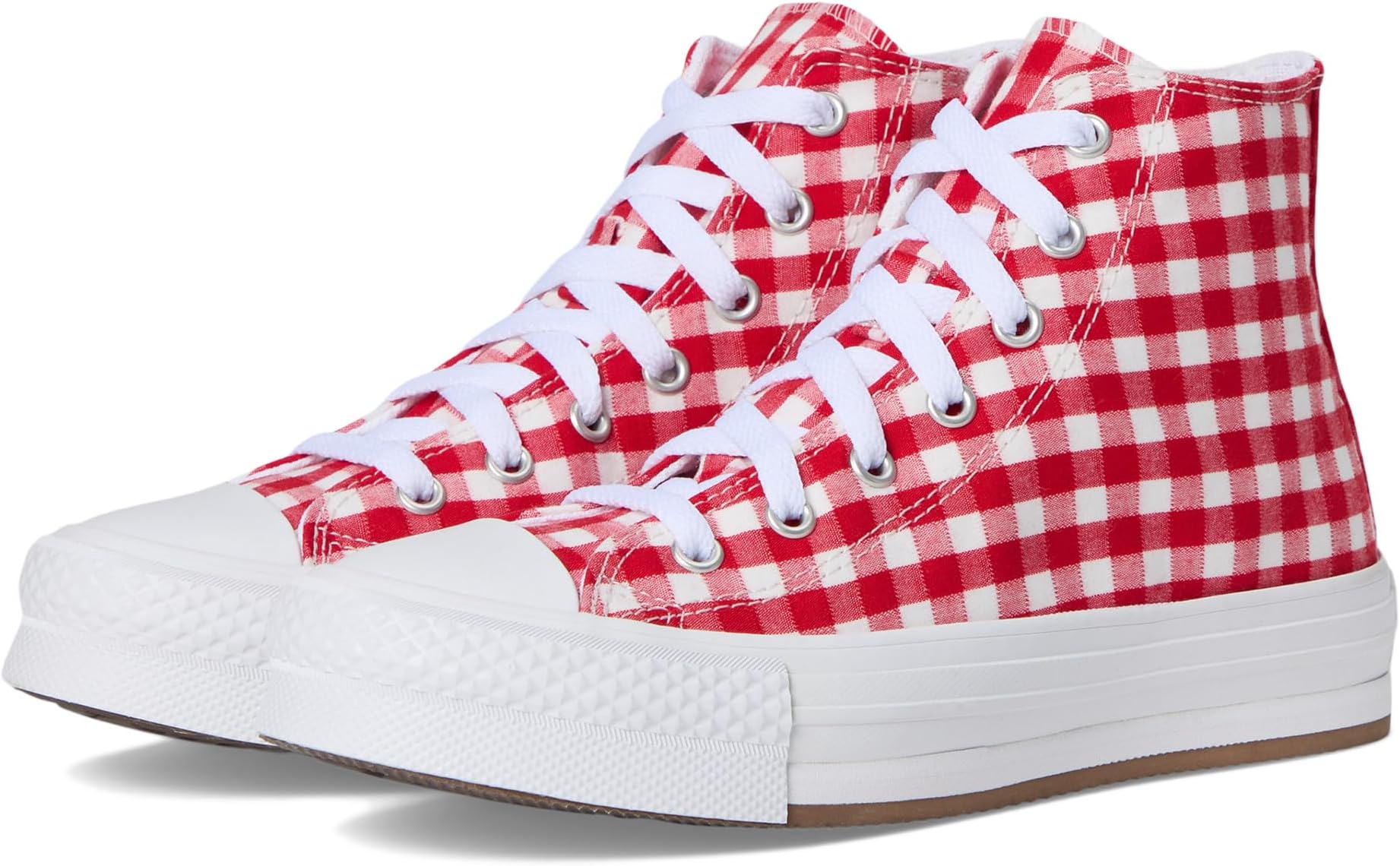 

Кроссовки Converse Kids Chuck Taylor All Star Lift Checkered, цвет Vintage White/Red/White