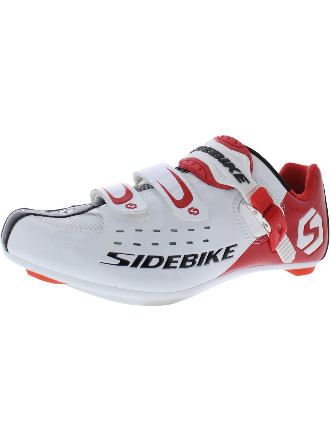 

Мужские патентованные регулируемые велосипедные туфли Comp Rd Sidebike, цвет White/Red