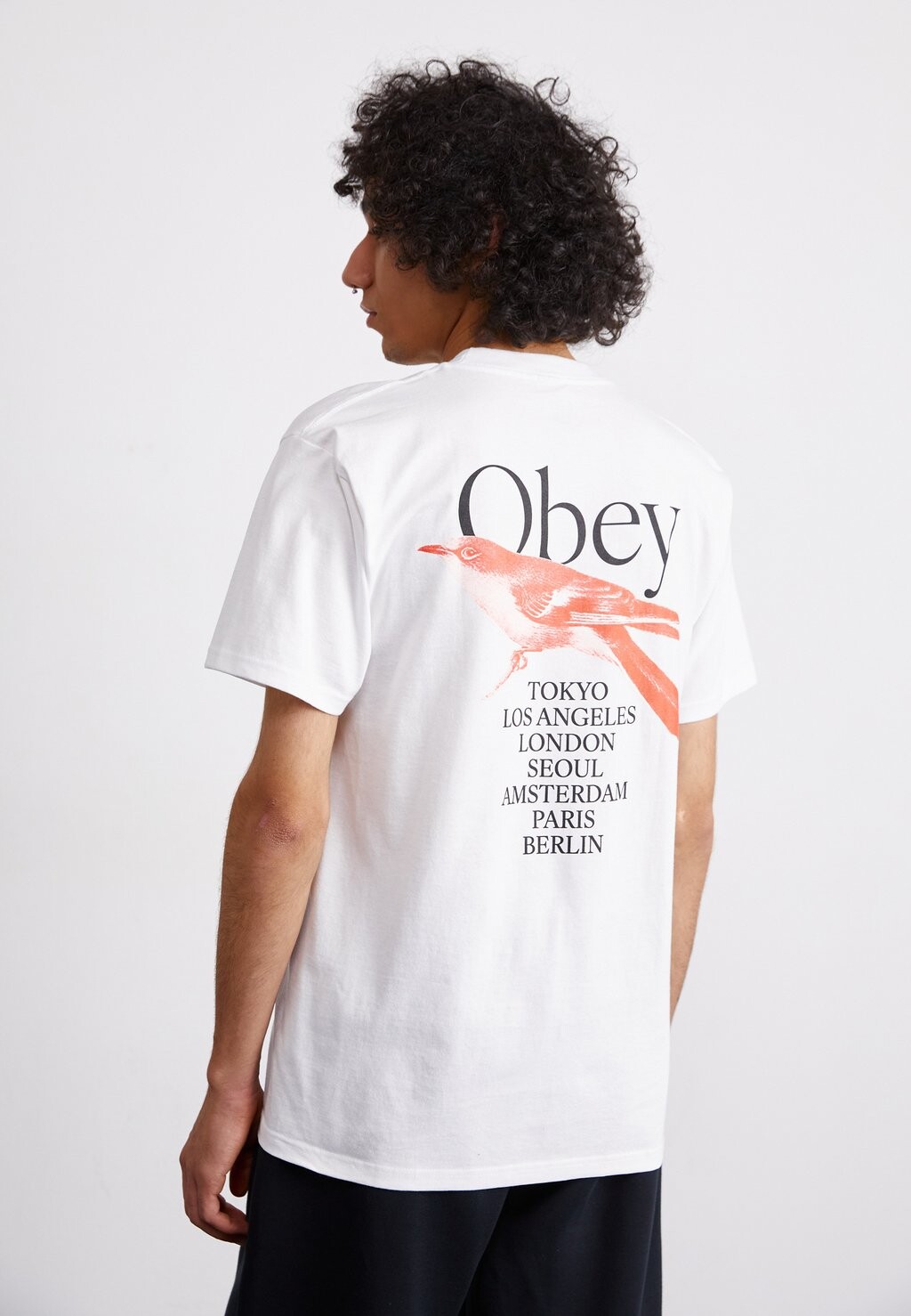 

Футболка с принтом BIRD Obey Clothing, белый