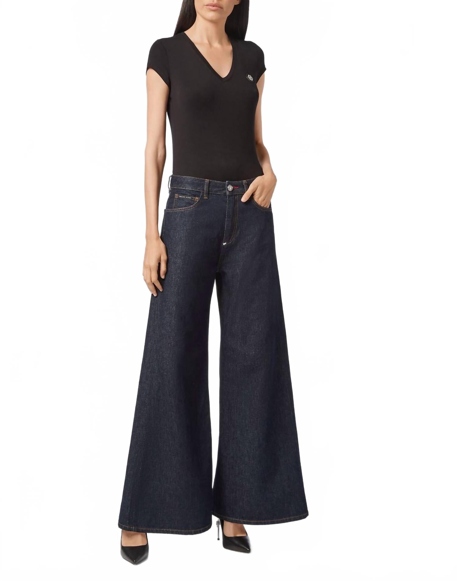 

PHILIPP PLEIN Джинсы Denim Mykonos Fit Iconic Plein Jean темно-синего цвета