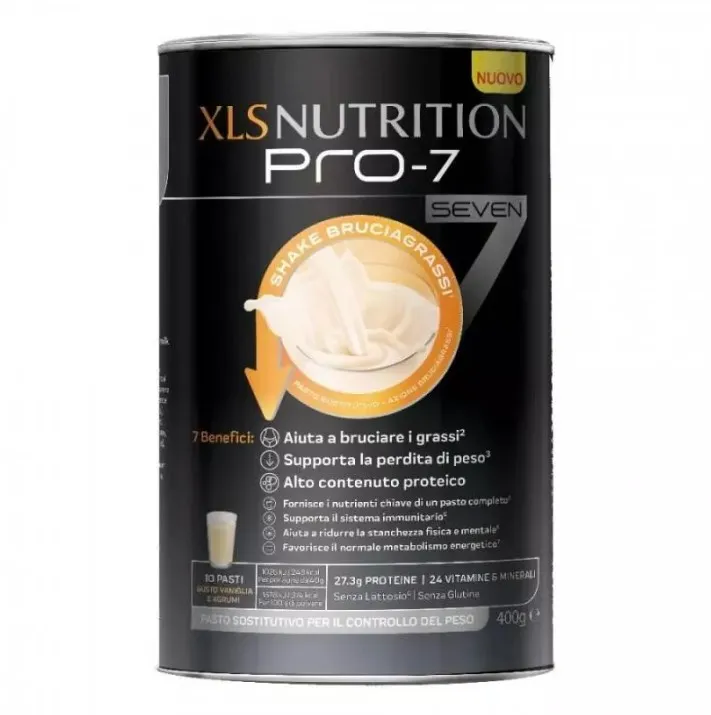 

XLS Nutrition Pro 7 Коктейль для сжигания жира, 400 г, со вкусом ванили и цитрусовых, без глютена и лактозы
