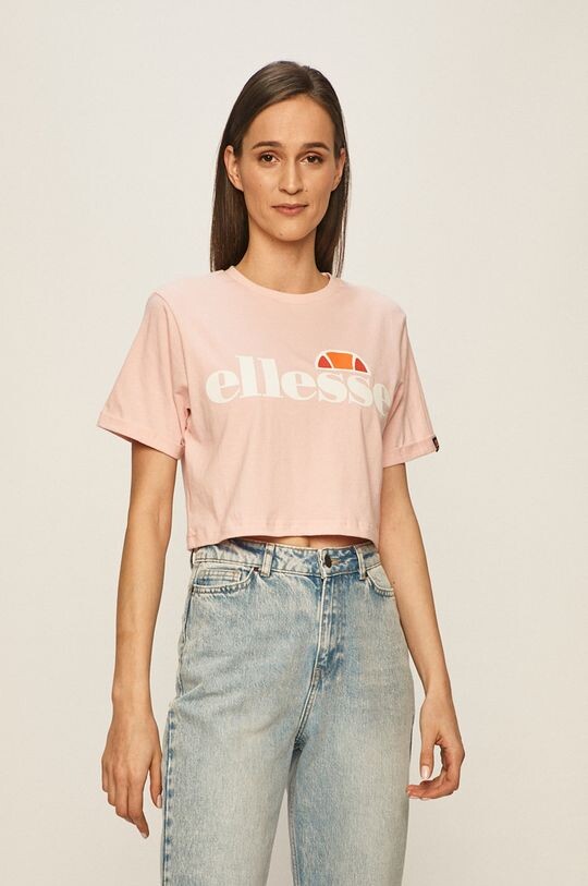 

Хлопковая футболка Ellesse, розовый