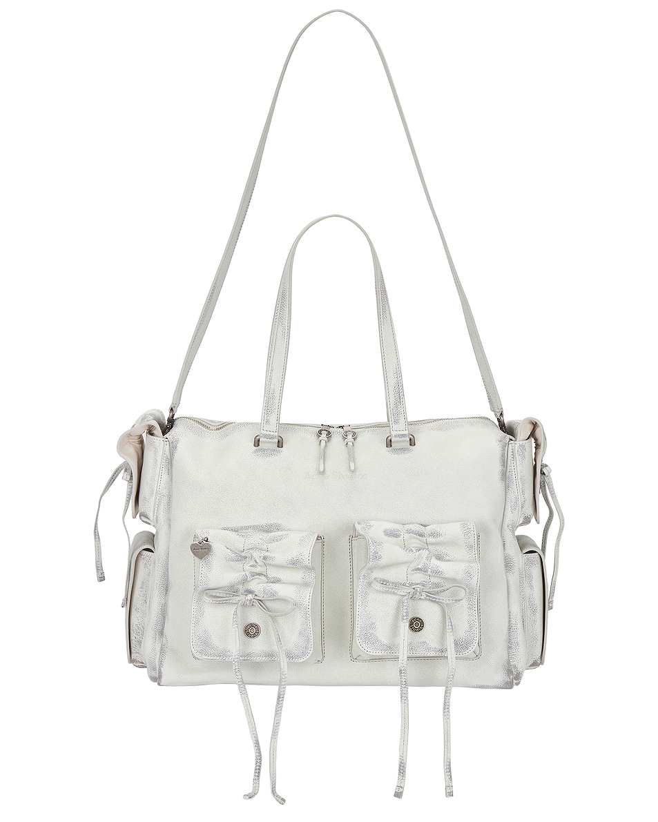 

Многосекционная Сумка-тоут Acne Studios, White & Grey
