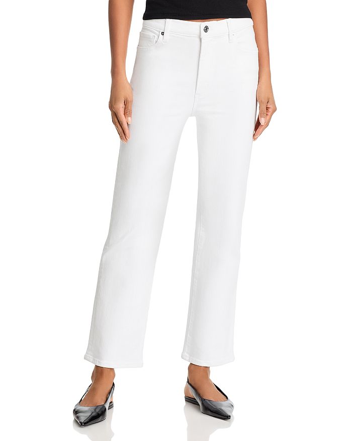 

Джинсы Le Sleek High Rise Straight Jeans белого цвета FRAME, белый