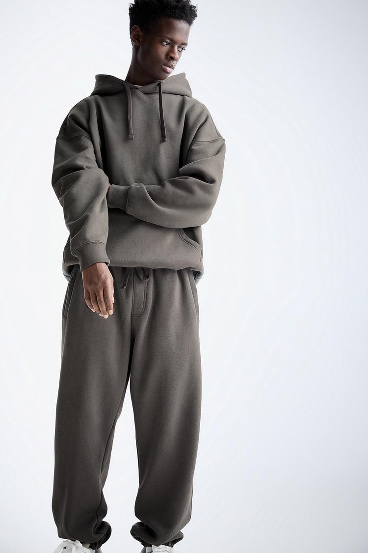 

Комплект спортивного костюма Jogger Hoodie Pull And Bear, серый