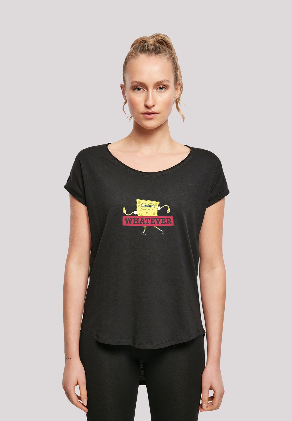 

Футболка с принтом SPONGEBOB SCHWAMMKOPF WHATEVER F4NT4STIC, черный
