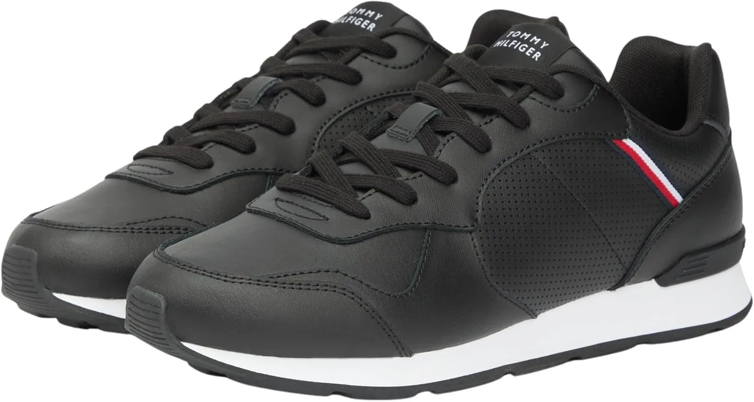 Мужские низкие кроссовки Tommy Hilfiger Runner Icon Leather Fm0fm05740, Black — фото 4