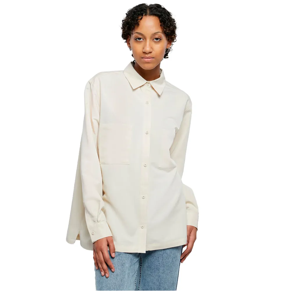 

Рубашка с длинным рукавом Urban Classics Oversized Twill, бежевый