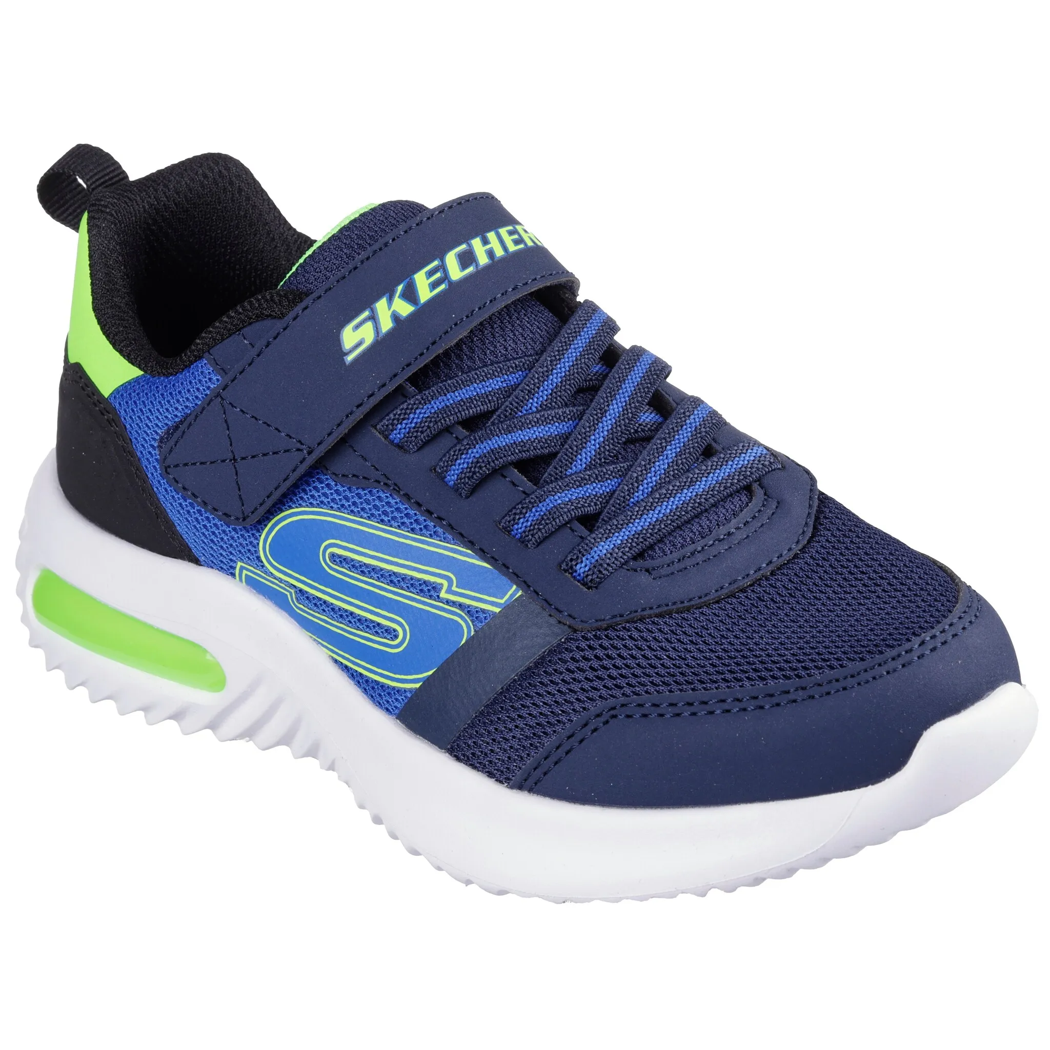 

Кроссовки Skechers «BOUNDER-TECH-ULTRAVOID», слипоны, обувь на липучке с резинкой и ремешком на липучке, цвет navy-limette