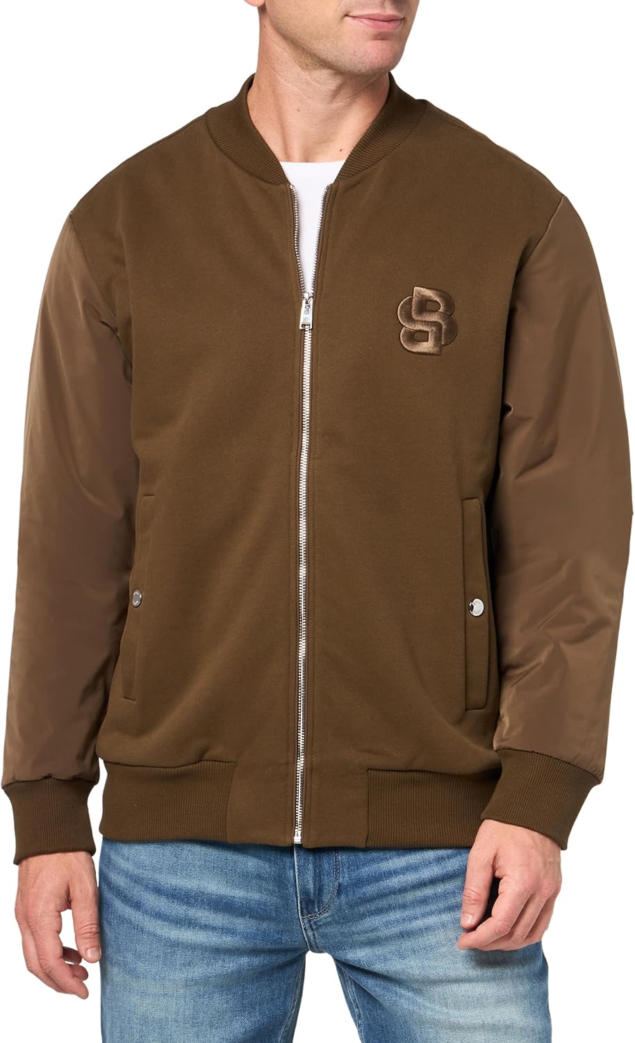 

Мужская хлопковая куртка-бомбер с логотипом Double B от BOSS, Binder