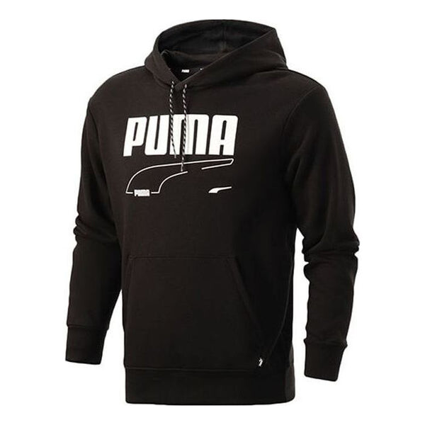 

Толстовка rebel hoodie 'black white' Puma, черный
