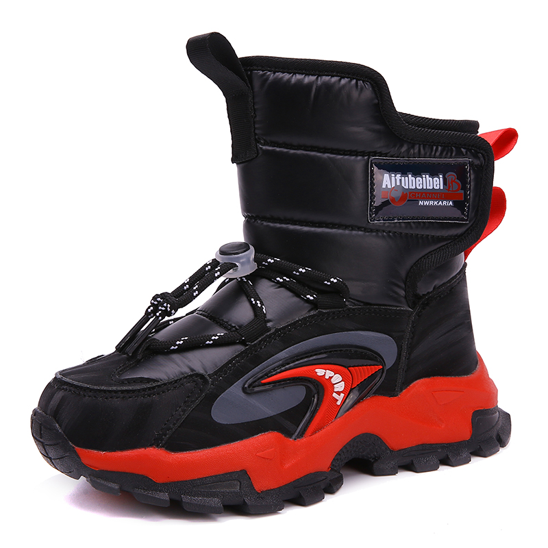 

Износостойкие, противоскользящие детские ботинки для детей TONYBEAR, черный/красный