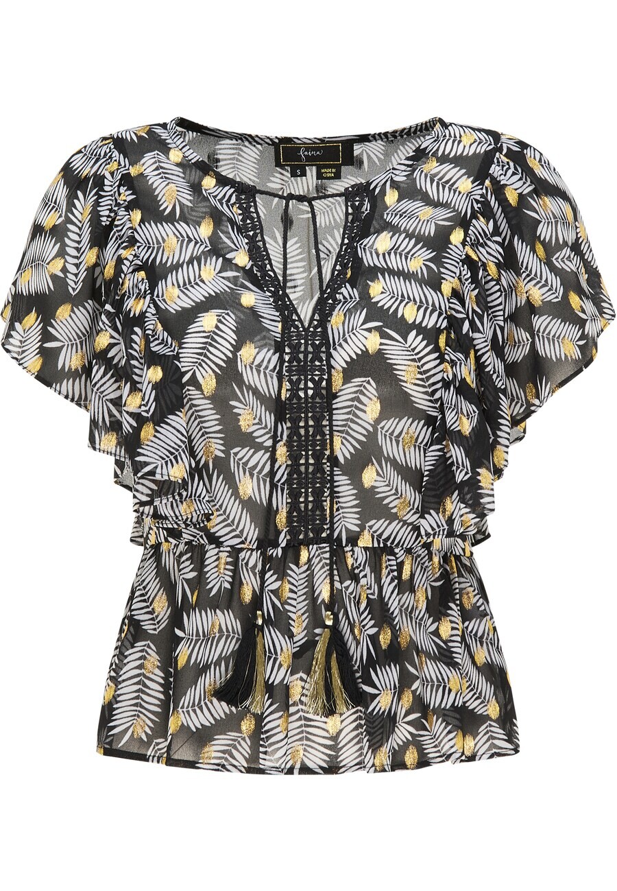 

Кружевная блузка faina Blouse, черный