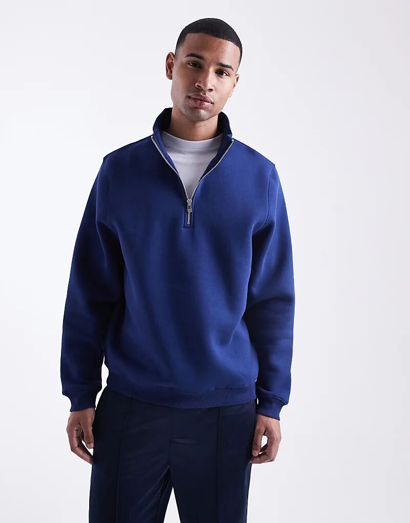 

ASOS DESIGN Стандартный крой с застежкой-молнией на четверть оборота, синий цвет