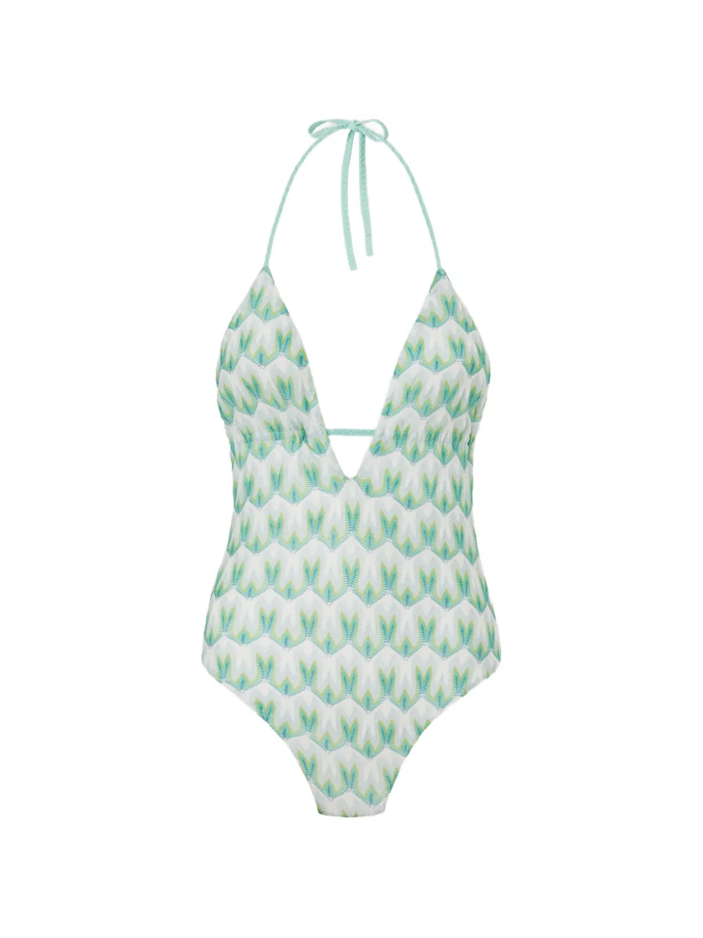 

Купальник с цветочным узором и V-образным вырезом Missoni, белый