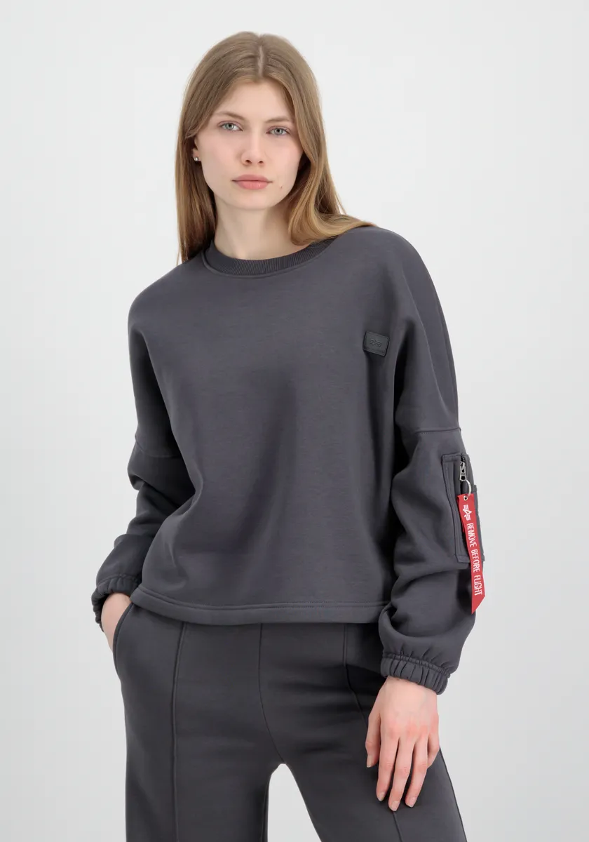 

Свитер Alpha Industries "Женщины Alpha Industries - Толстовки X-Fit Label OS Sweater Wmn", серый