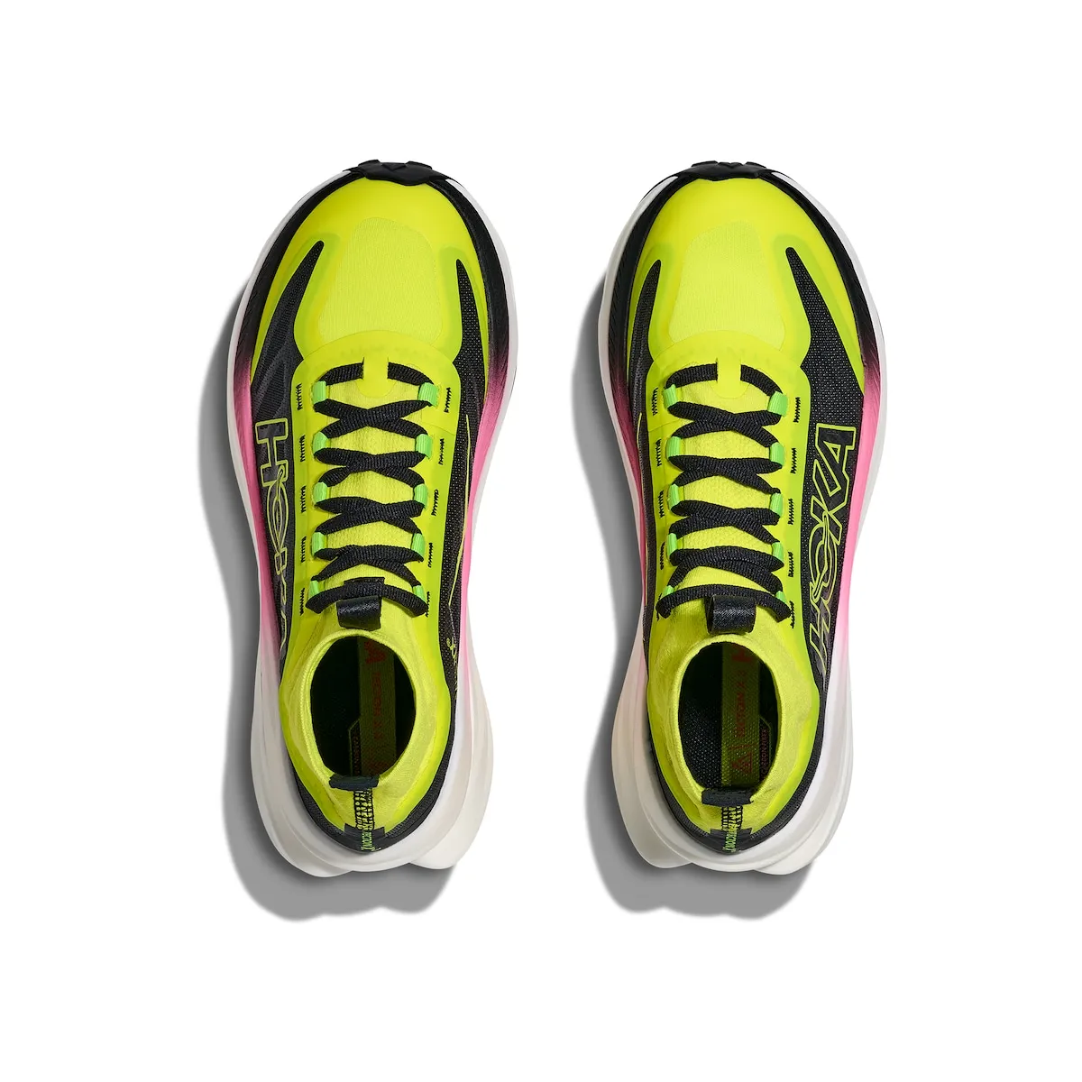 Женские трейловые кроссовки TECTON X 3 Hoka, флюоресцентный желтый — фото 2