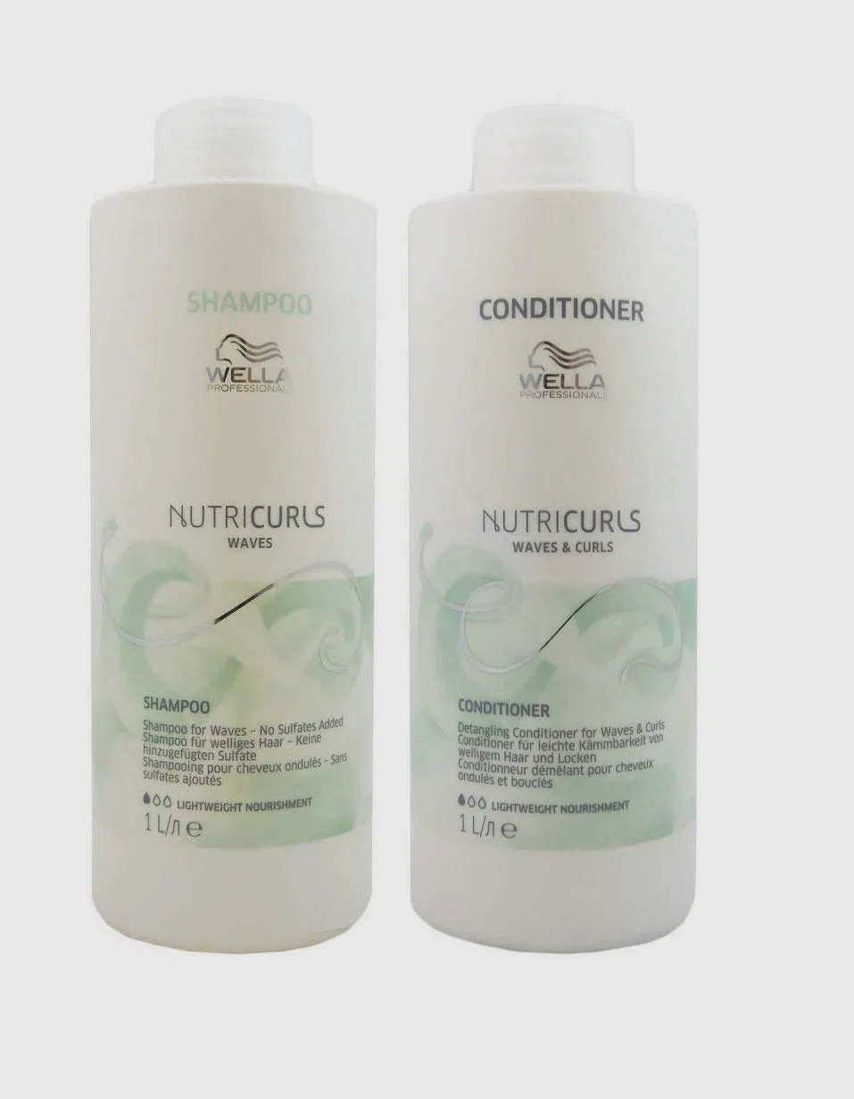 Набор Wella Nutricurls: шампунь и кондиционер для волнистых волос, 1000 мл Wella Professionals